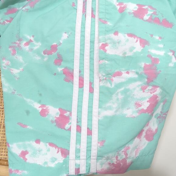 Adidas H48523 All Day I Dream About Tie-Dye Swim Shorts Men's Size S Primegreen - Picture 4 of 8